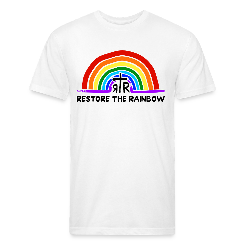 Fitted Cotton/Poly T-Shirt by Next Level - white