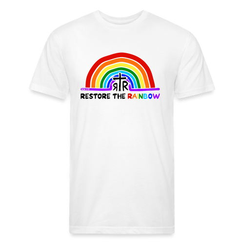 Fitted Cotton/Poly T-Shirt by Next Level - white