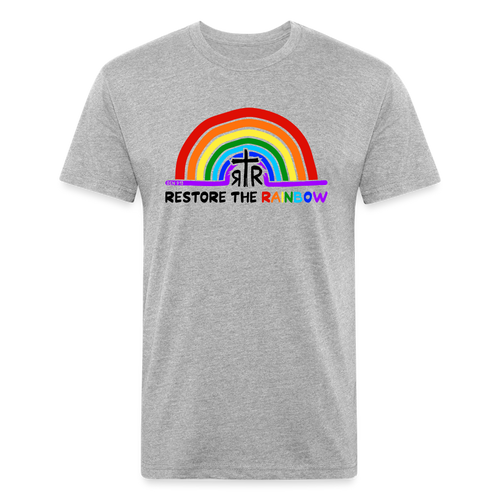 Fitted Cotton/Poly T-Shirt by Next Level - heather gray