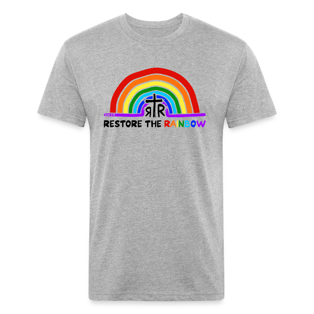 Fitted Cotton/Poly T-Shirt by Next Level - heather gray